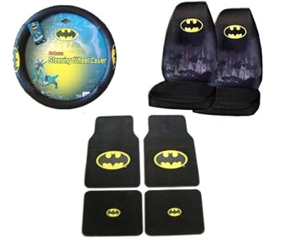Rubber Front Car Floor Mats Batman Gift Set Warner Bros Logo Pair