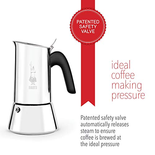 Bialetti venus Stovetop espresso coffee maker, 6 Cup, Stainless Steel