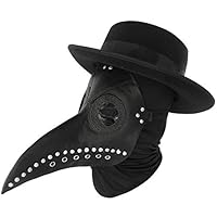 MEIGUISHA Plague Doctor Bird Mask Gothic Cosplay Retro Steampunk Props for Halloween Costume