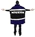 Littlearth Unisex NFL Baltimore Ravens Hoodie Poncho, 70.5