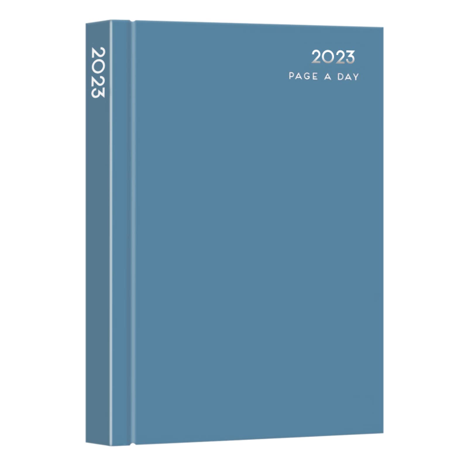 New Edition 2023 A4 Hardcover Page Per Day Half Weekends Classic Planner Diary - Block Colour Range (Cornflower Blue)