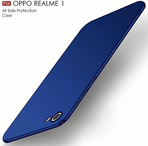 Valueactive 360 Degree Protection Lightweight Rubberised Matte Hard Back Cover for Oppo RealMe 1 (Blue)