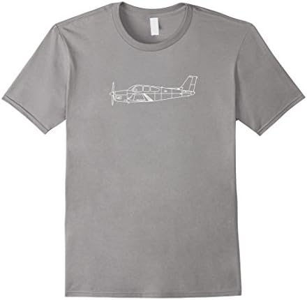 Men's The Straight Tail: Pilot Airplane T-Shirt Front &amp; Back Large Slate