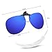 Costyle Royal Blue Mirror Retro Polarized Clip-on Flip-up Aviator Sunglasses for Men Driving Fishing Outdoor Sport Suitable for Women