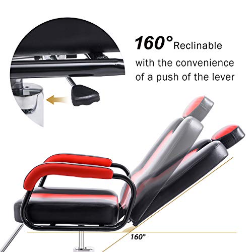 Merax Hydraulic Recliner Barber Chair for Hair Salon with 20 Extra