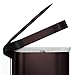 simplehuman 45 Liter / 12 Gallon Slim Hands-Free Kitchen Step Trash Can with Liner Rim, Dark Bronze Stainless Steel