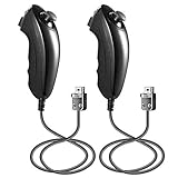 LUXMO PREMIUM Wii Nunchuck Controllers,2 Packs