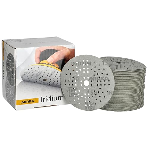 Mirka Sandpaper Iridium 125mm Hook & Loop 150 Grit 100 pcs