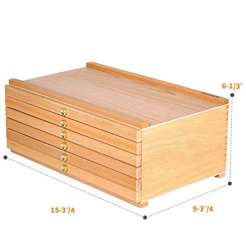MEEDEN 6Drawer Artist Supply Storage Box Portable Foldable Multi