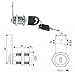 Smbbit 13/16 in(20MM) Cylinder Cam Cylinder Lock Mailbox Cabinet Cupboard Drawer Furniture Tool Box Locker Cabinet Hardware Locks(4Pack)