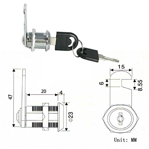 Smbbit 13/16 in(20MM) Cylinder Cam Cylinder Lock Mailbox Cabinet Cupboard Drawer Furniture Tool Box Locker Cabinet Hardware Locks(4Pack )