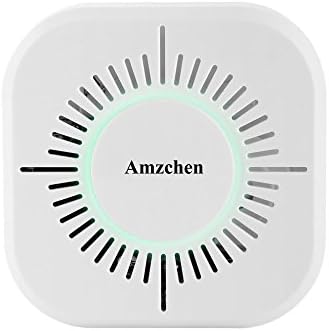 Amzchen Smoke Detector Alarm,433MHz Wireless Smoke Detector Independent Fire Alarm Sensor 360 Degrees Indoor Home Safety Garden Security Smoke Alarm with Smoke Detector Battery