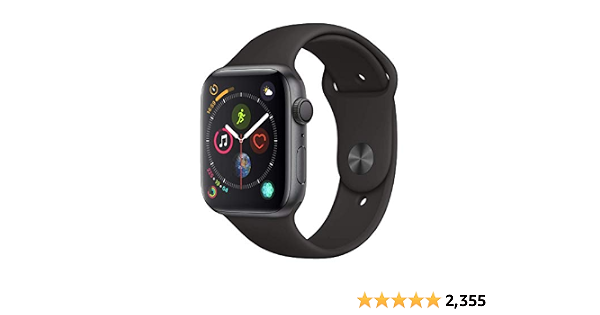 Apple Watch Series 4 (Space Grey, 44mm, Black Sport Band, GPS Only) :  Amazon.com.au: Electronics