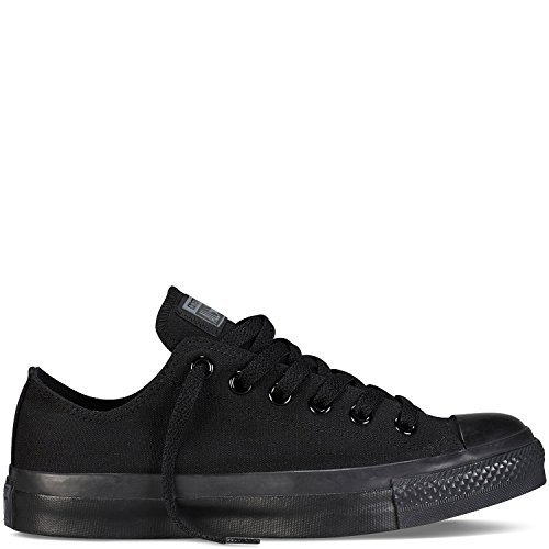 Converse Unisex Chuck Taylor All Star Low Top Black/Black Sneakers - 6.5 Men 8.5 Women