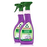 Frosch Natural Lavender Multi-Surface Sanitizing Cleaner Spray Bottle, 500ml (Pack of 2)