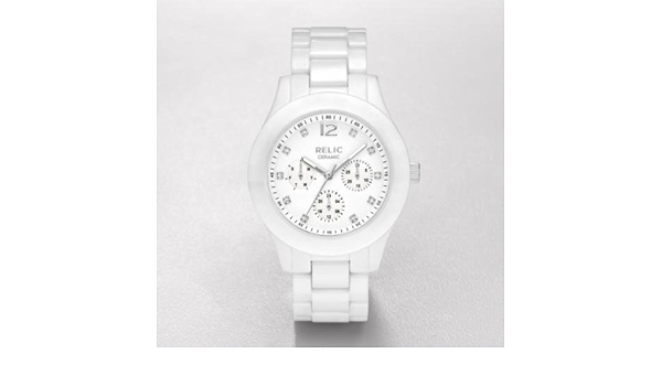 RELIC Gia White Ceramic Multifunction 