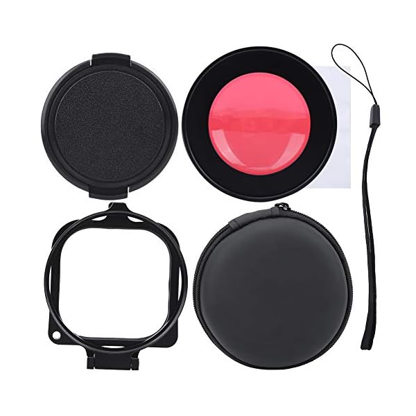 Bindpo 58mm Action Kamera Farbfilter, Rot + Lila + 16x Makro 3 in 1 Optisches Glas Tauchlinsen Filter Set für GoPro Hero… – Bild 8