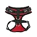 Authentic Puppia RiteFit Harness with Adjustable Neck, Red, Large