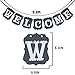 Welcome Vintage Party Banner Wedding Birthday Bunting House Home Classroom Decorations Garland Photo Props Back to School Party Supplies