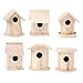 Bulk Buy: Darice DIY Crafts Wood Birdhouse Finch Promo Assortment 5-7 inches Each (6-Pack) 9180-10