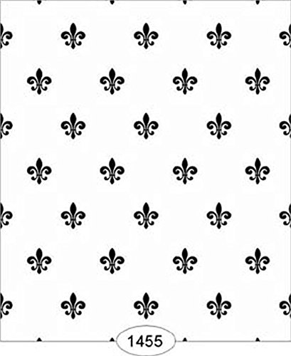 Amazoncom Dollhouse Wallpaper Princess Fleur De Lis Black