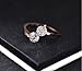 Simple Elegant Opening White Gold Plating Rhinestone Adjustable 18K Rose Gold Plated Cubic Zircon Ring Crystal Wedding Ring Size 8