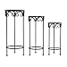 Pure Garden 50-LG1147 Stands – Set of 3 Indoor or Outdoor Nesting Wrought Iron Metal Round Decorative Potted Plant Accent Display Accessories (Black)thumb 3