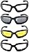 Black Motorcycle Padded Foam Glasses for Outdoor Activity Sport 2, 3, 4 Pairs OWL ®