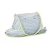 Summery Large Baby Portable Beach Play Tent Provide UPF 50+ Sun Shelter,Baby Travel Bed with Sleeping Pad,Cooling Mat and 2 Pegs,Lightweight Pop up Baby Mosquito Net