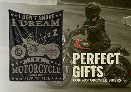 InnoBeta Motorcycle Gifts for Men, Throw Blanket for Motorbike