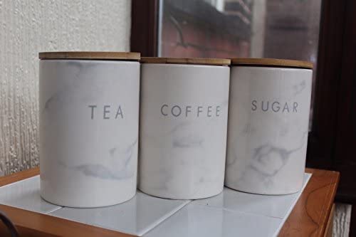 marble tea coffee sugar set