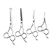 AUGYMER Dog Grooming Scissors Kit, Rounded Tips 5 PCS Curved Pet Grooming Scissors for Cats Dogs Stainless Steel Scissor for Body Face Ear Nose Paw