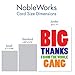 NobleWorks - Big Thanks From The Gang - Friend, Boss Gratitude Thank You Card with Envelope (Extra Large 8.5 x 11 Inch) J6887TYG-US