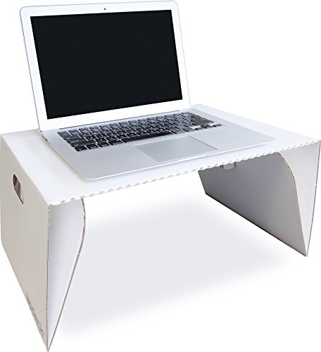 Lapdeck Portable Lap Desk, Folds flat, 100% Recyclable, 12 oz, White
