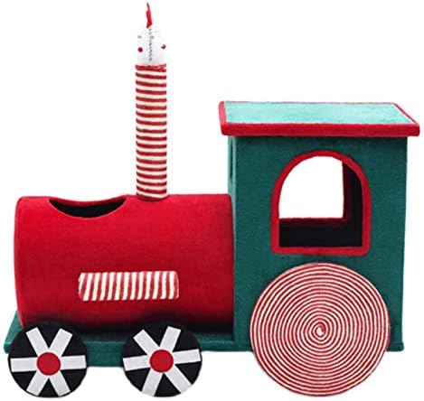 クリスマスの電車の猫の登山猫の巣のキャッチプレートトンネル1つの
