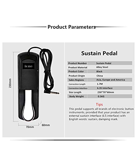 image for CHOP MALL Universal Sustain Pedal for Piano Yamaha Casio Roland Korg B