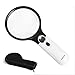 Bigger Magnifying Glass Handheld 3X 30X Magnifier with Light 3LED for Seniors Reading Map, Kids Hobbies, Jewelry Loupe, Watch Repair, Craft, Collection