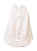 SwaddleDesigns Cotton Muslin Sleeping Sack, Pink Posies, Small 0-6 Months, Wearable Blanket with 2-Way Zipper