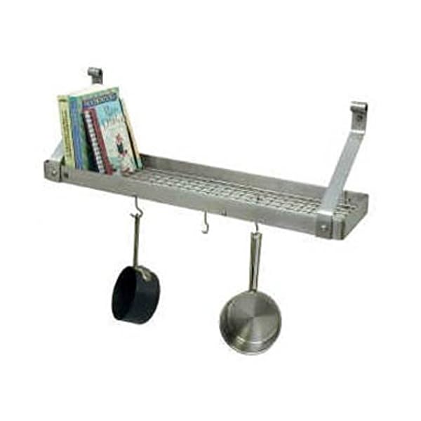 Enclume Premier Deep Bookshelf Wall Pot Rack, Stainless Steel, 36