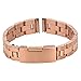 Lcoo Xuexy 14mm Pebble Time Round Stainless Steel Watch Band Strap Replacement Bracelet, Rose Gold