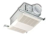 Broan-Nutone 605RP Exhaust Fan and Heater Combo, White Ventilation Fan and Heater for Bathroom, 1300-Watts, 4.0 Sones, 70 CFM
