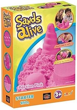 Sands Alive Modeling Sand Ultra Soft 450 g Pack Non Toxic Easy to Model New 3+ (Passion Pink)