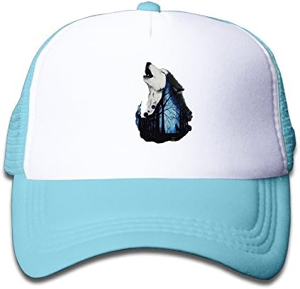 HEHE TAN Pp Wolf Tree Trucker Children's Mesh Hat Cap