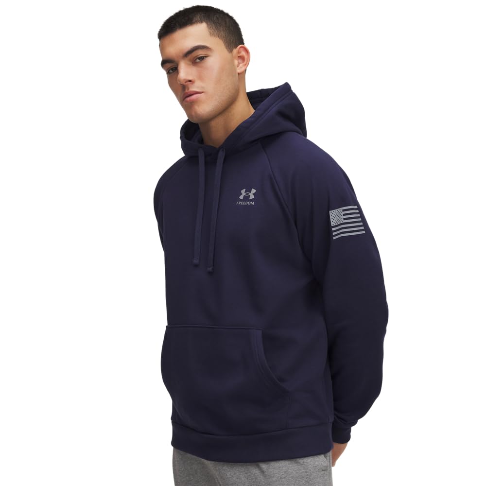 Under Armour Men's Freedom Flag Hoodie, (410) Midnight Navy / / Steel, Large Image