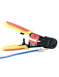 Conector Platinum RJ45 elegante Crimp Herramienta   con función de crimpado y recorte para pasar el extremo a través del conector
