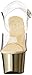 Pleaser Women's Sky308/C/Gch Platform Dress Sandal, Clear/Gold Chrome, 8 M US