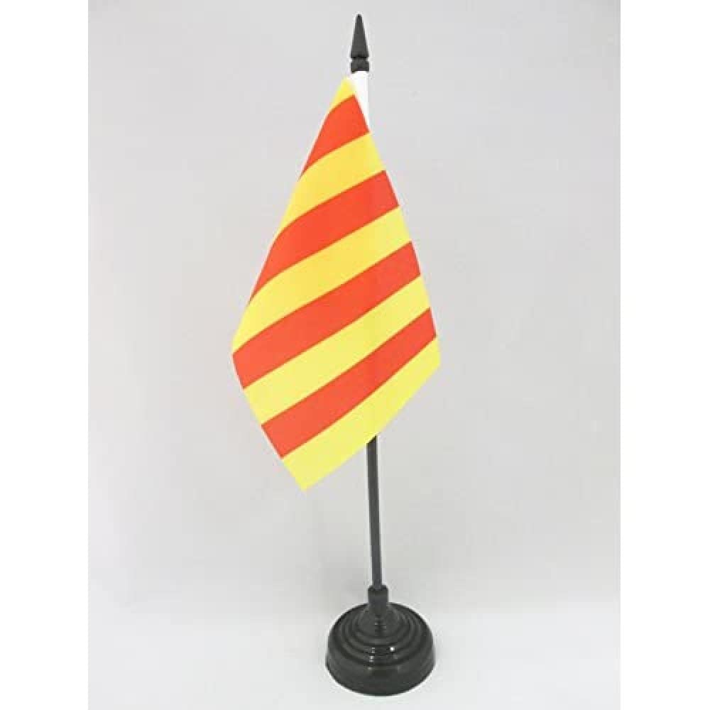 AZ FLAG - French Province of Provence Table Flag 4'' x 6'' - County of Provence Office Mini Banner 100% Polyester 15 x 10 cm - Mini Desk Flag with 10'' Pole and Black Plastic Base