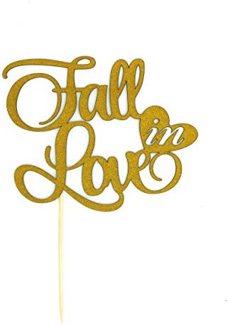 TooMeeCrafts Falling in Love Cake Toppers Bridal Shower Bachelorette Party Decor Pack of 2