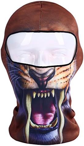 JIAFENG 3D Animal Balaclava Ultra Thin Breathable Outdoor Face Mask (Sabertooth)
