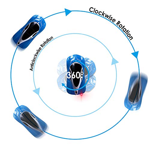 Remote Control Car, SHARKOOL 2019 Newest Wall Climbing Car Dual Mode 360Â° Rotating Stunt High Speed Rechargeable Race Toy Cars with Led Lights Best Gifts for All Adults & Kids, Blue